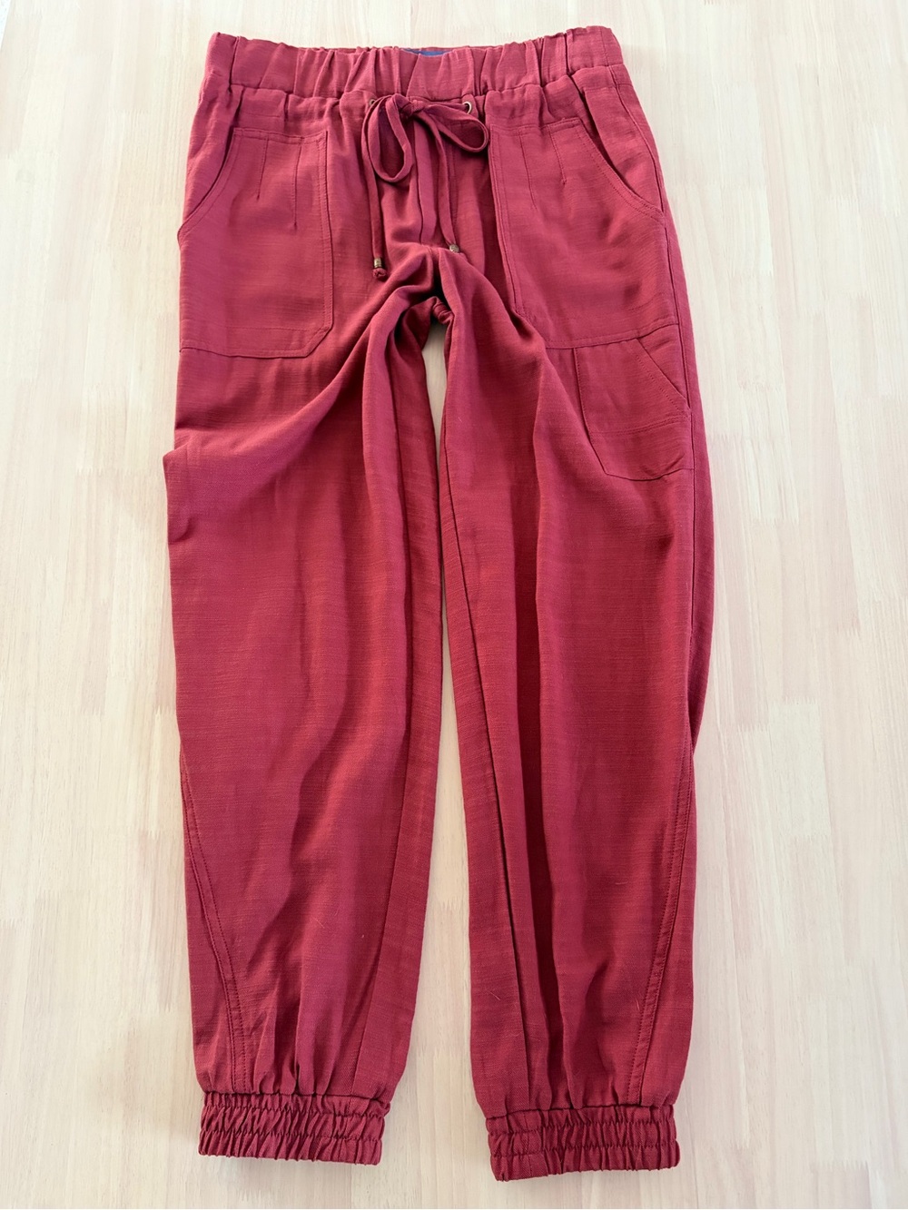 DEMOCRACY Mayra high-rise drawstring patch pocket jogger pants Sz S Worn ONCE